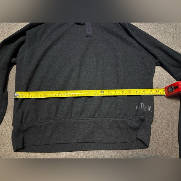 Victoria's Secret SPORT Large Cowl Neck Long Sleeve Black Pullover Hoodie - Picture 5 of 13